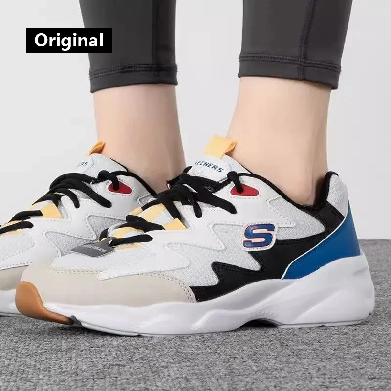 Skechers women's shoes lightweight breathable sports shoes low-top retro dad shoes preppy style casual shoes panda shoes