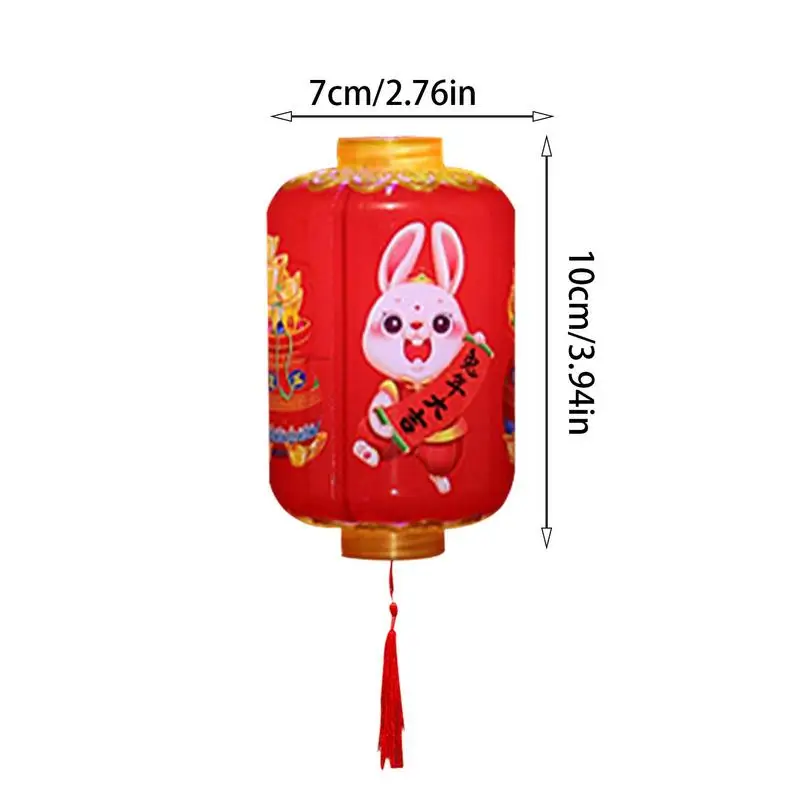Chinese Lanterns 5pcs Rabbit LED Lanterns Battery Powered Decorations For Chinese New Year Chinese Zodiac Year Rabbit Random