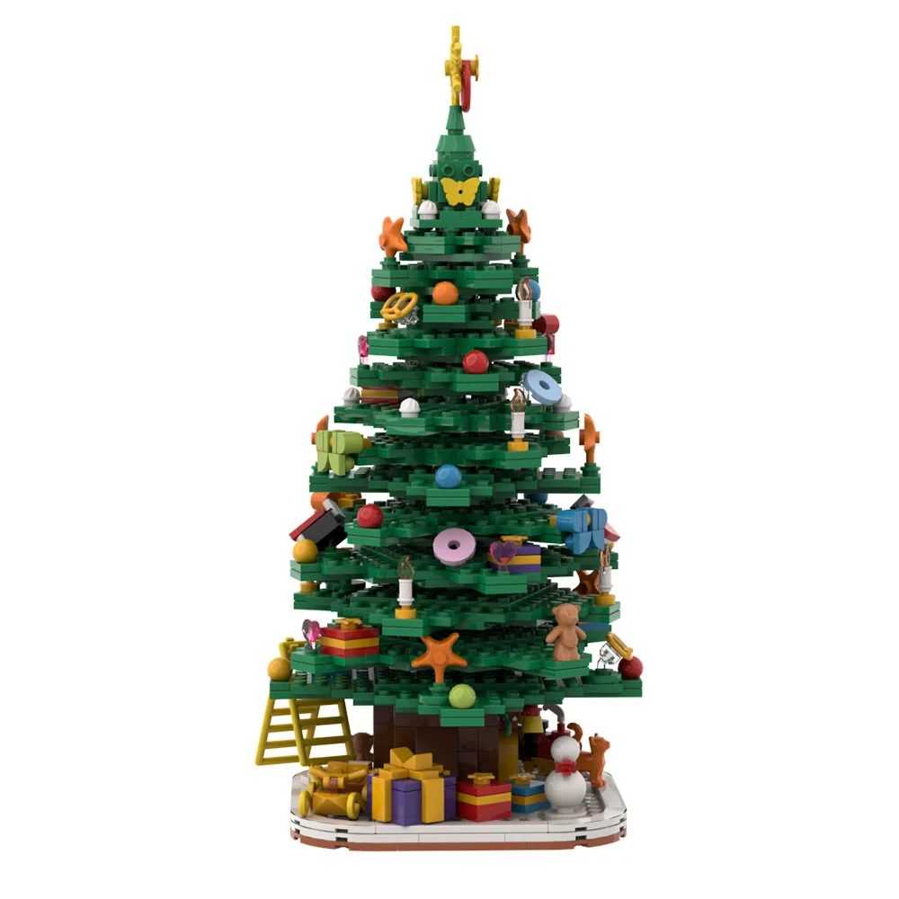 MOC Kerstboom Bouwstenen Speelgoed Voor Kinderen Magische Kerstboom Bakstenen DIY Lichten Kerst Advent Gift Kerstcadeau