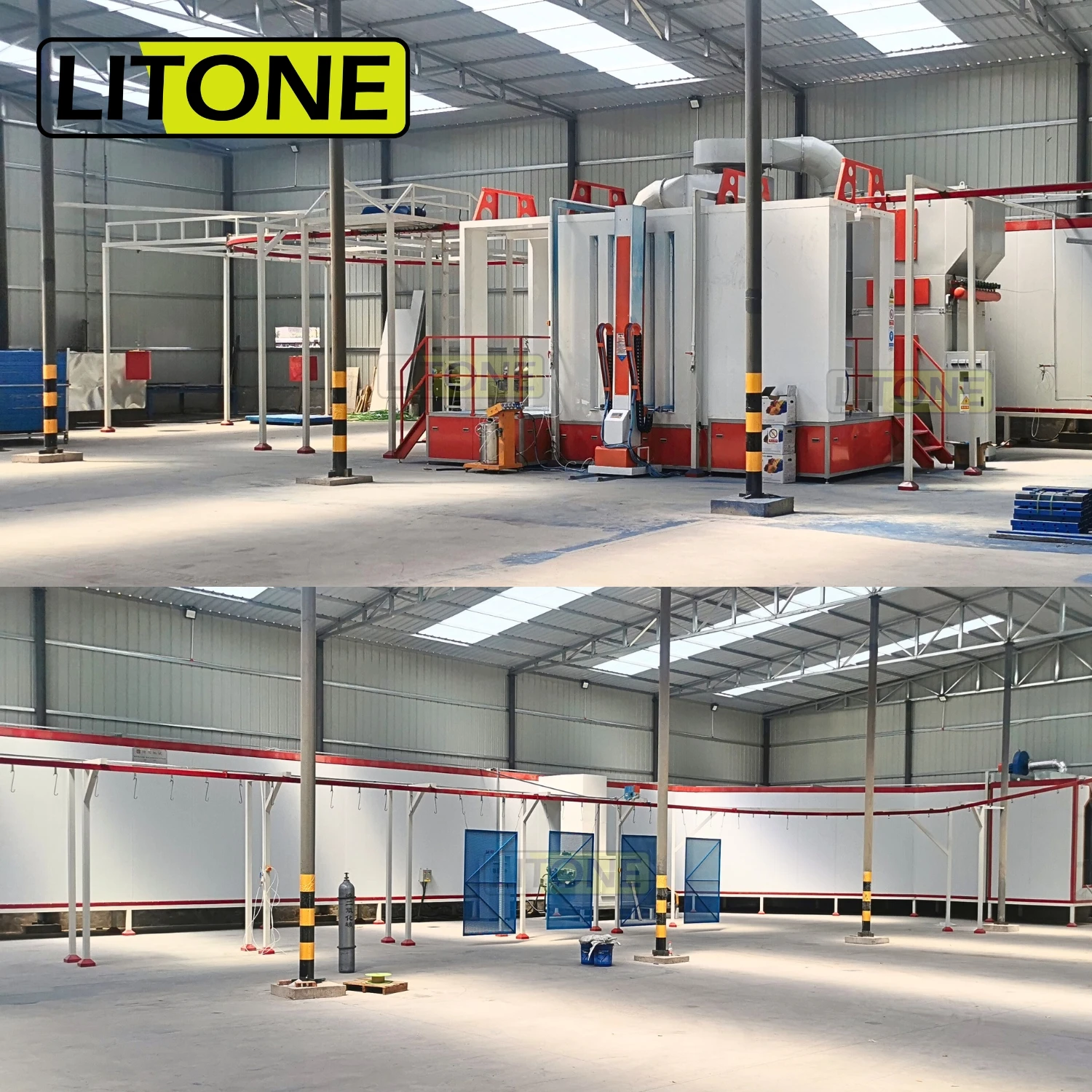 Convenient Transportation Full Set Electrostatic Powder Coating Spray Booth With Long Service Life Competitive Price