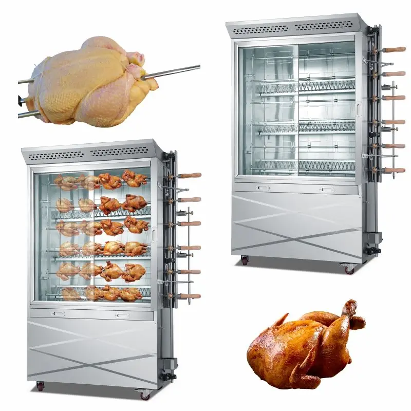 Commercial CE Stainless Steel Oven Gas Rotary Chicken Roasting Machine Suitable for Restaurant Automatic Chicken Roasting Machie