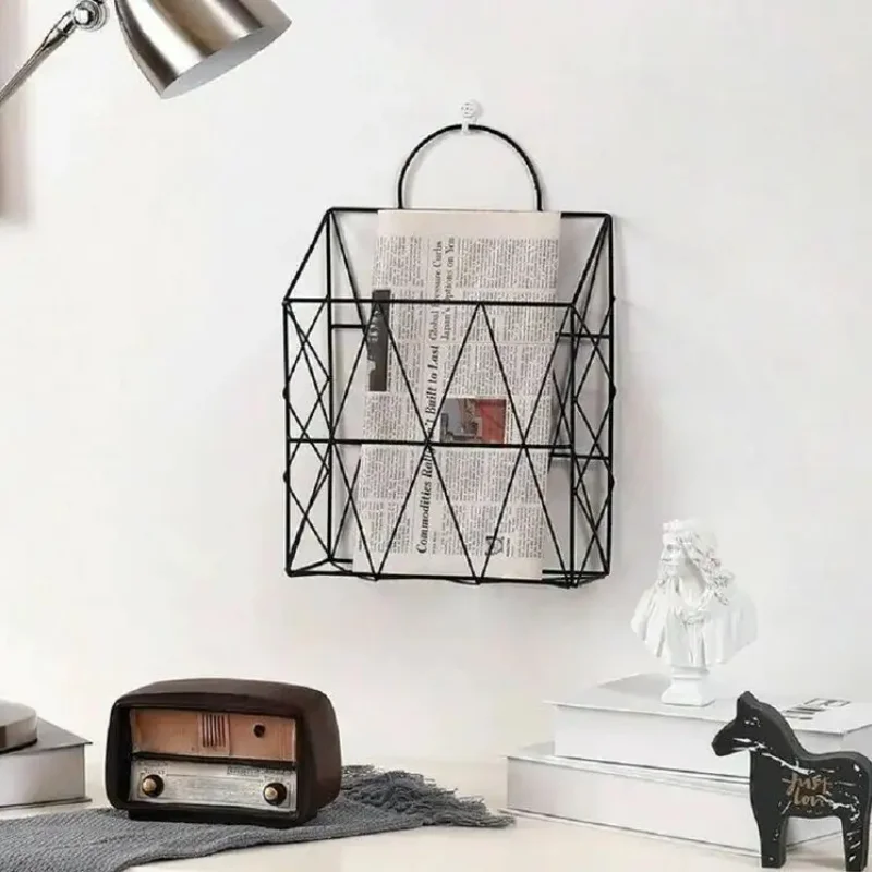 

Simple Style Sub-wall Art Deco Rack Newspaper Magazine Archives Basket Office Household Articles