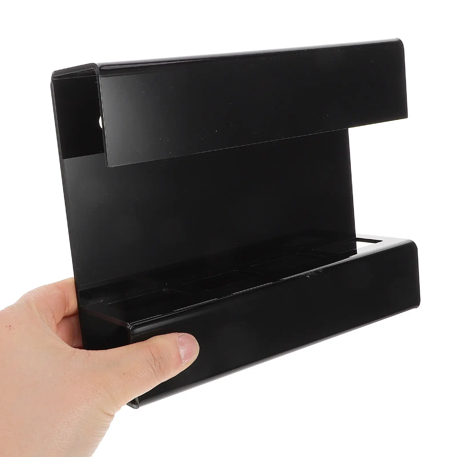 Wall Mounted Kitchen Straw Holder Drainage Holes Magnetic Cabinet Door Installation for Reusable Straws Chopsticks Utensil