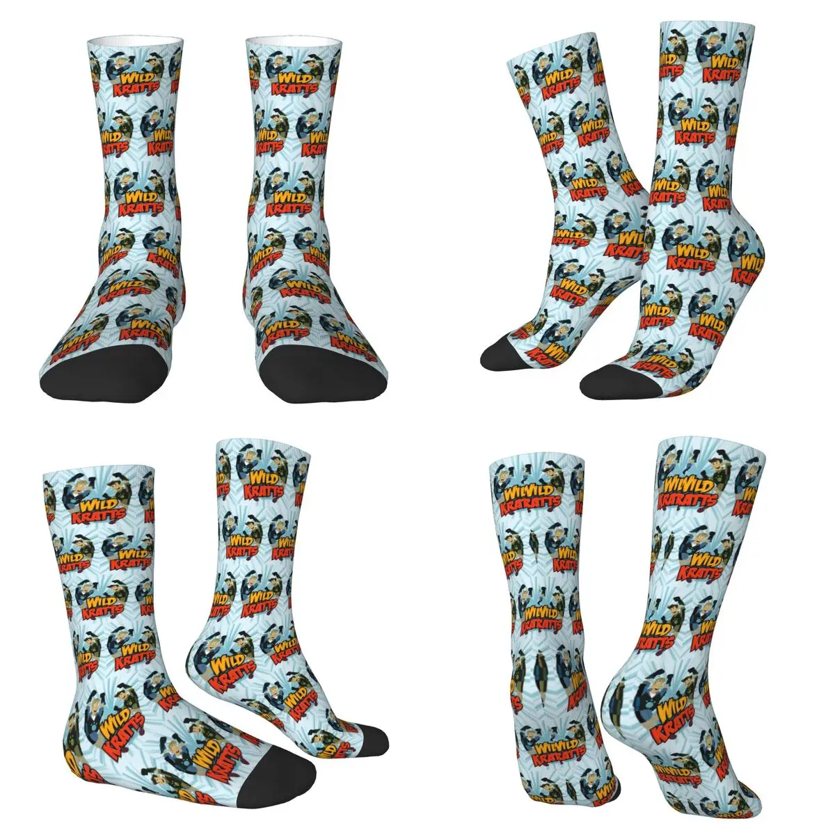 Pattern Logo Wild Kratts Socks Harajuku Sweat Absorbing Stockings All Season Long Socks for Man Woman Valentine's Day Gifts