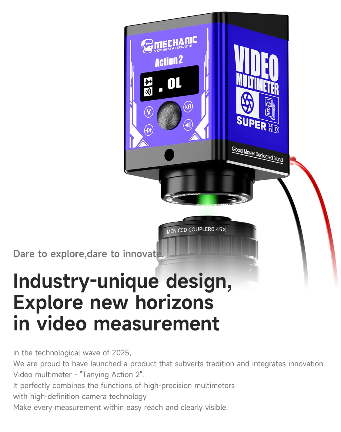 MECHANIC camera multimeter Precise measurement, synchronous screen display, real-time storage of 20 sets of measurement data
