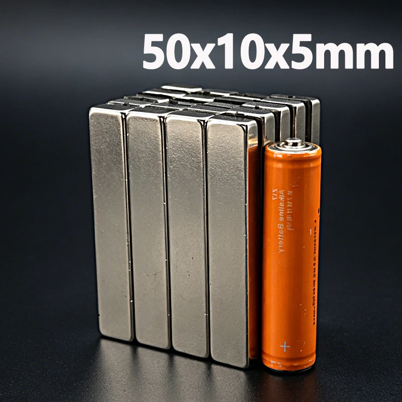 50x10x5mm Magnet N35 NdfeB Permanent Magnetic Imanes 50*10*5mm Accessory 1-20pcs Square Shape Garage Tool Neodymium Magnet