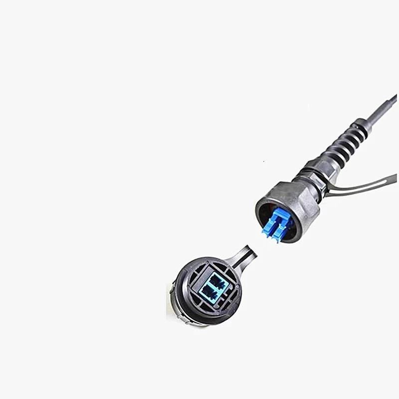 الألياف البصرية Patchcord المدرعة المفردة 4C 10-50 متر 5 مللي متر 30 متر 20 متر OM3 ODVA-LC LC مقاوم للماء 4 النوى الطائر SM في الهواء الطلق أسود 4 الألياف