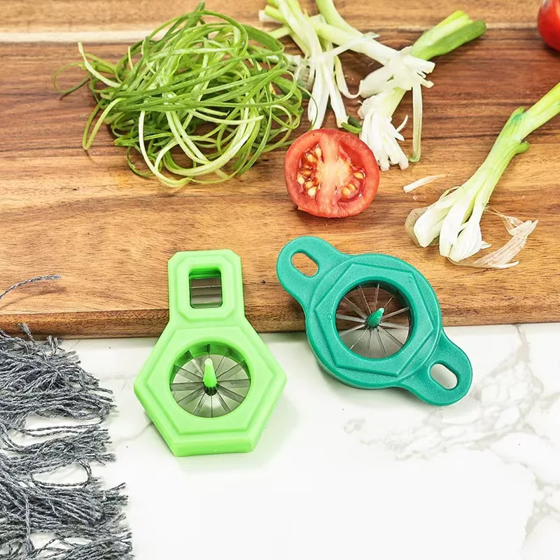 

Stainless Steel Green Onion Shredder Plum Blossom Design Quick Slicing Kitchen Tool Save Time Free Your Hands Vegetable Tools