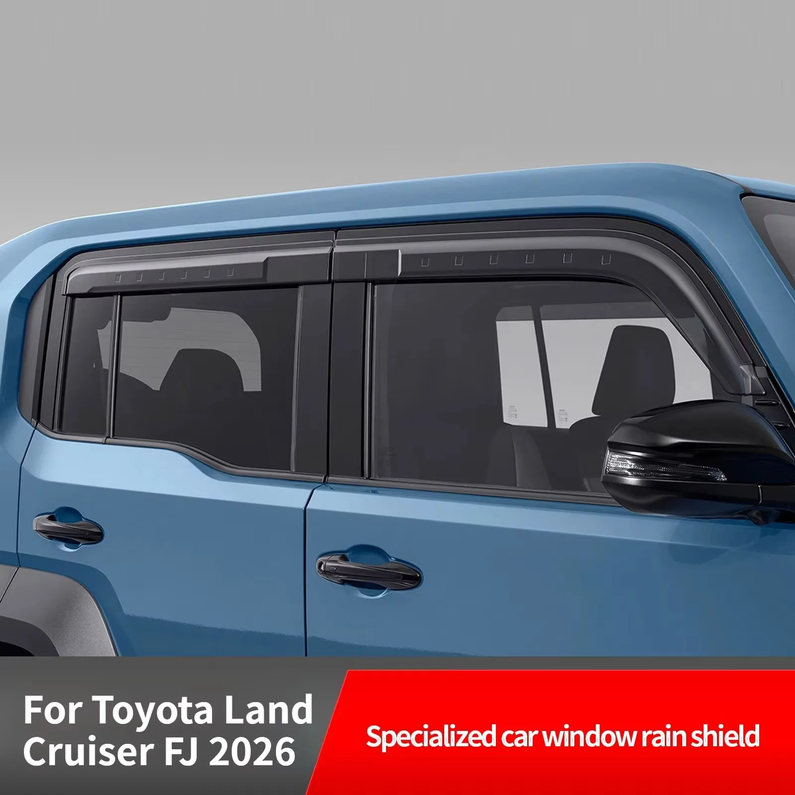For Toyota Land Cruiser FJ 2026+ car side window rain eyebrow exterior modification sun visor rain cover sun visor windshield