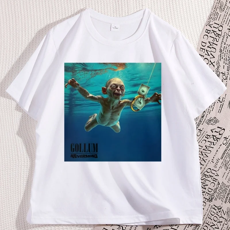 Gollum Cotton Short Sleeve T-Shirt Casual Short Sleeve Round Neck Tshirt Comfortable High Quality Cool T Shirt Men's Clothing