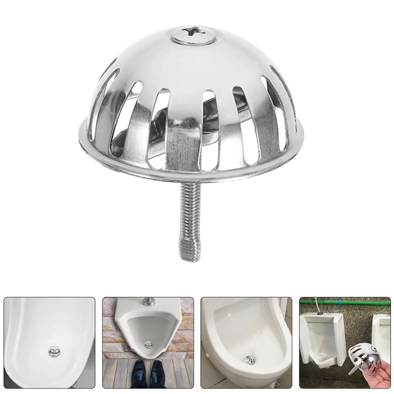

4Pcs Stainless Steel Urinal Funnel Cover Drain Strainer Stopper for Bathroom Commercial Restrooms Odor Prevention Clog Resistant