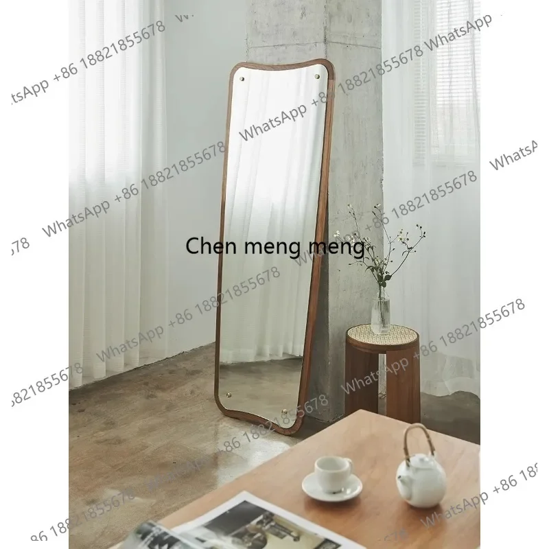 G153 French Style retro Design Cherry Solid Wood High Definition Wall-mounted Mirror Bedroom Landing Change Clothes Full-Body Mi
