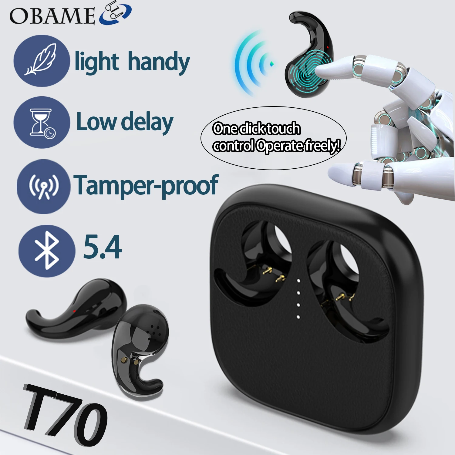 

New Noise Isolating Earphone Deep Bass Running Earphones Waterproof Stereo Wireless Earbud Wireless Sports Earbud Ergonomic Game