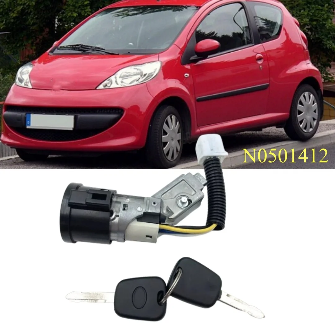 

N0501412 Car Ignition Lock Set With 2 Keys For Citroen C1 Peugeot 107 Toyota Aygo N0502200 Car Exterior Parts Locks & Hardware