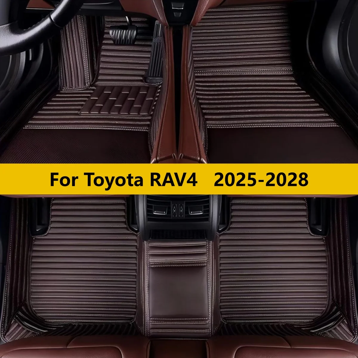

Custom Car Floor Mats For Toyota RAV4 2025 2026 2027 2028 Auto Front Rear Row Full Set Leather Carpet Pads Foot Mat