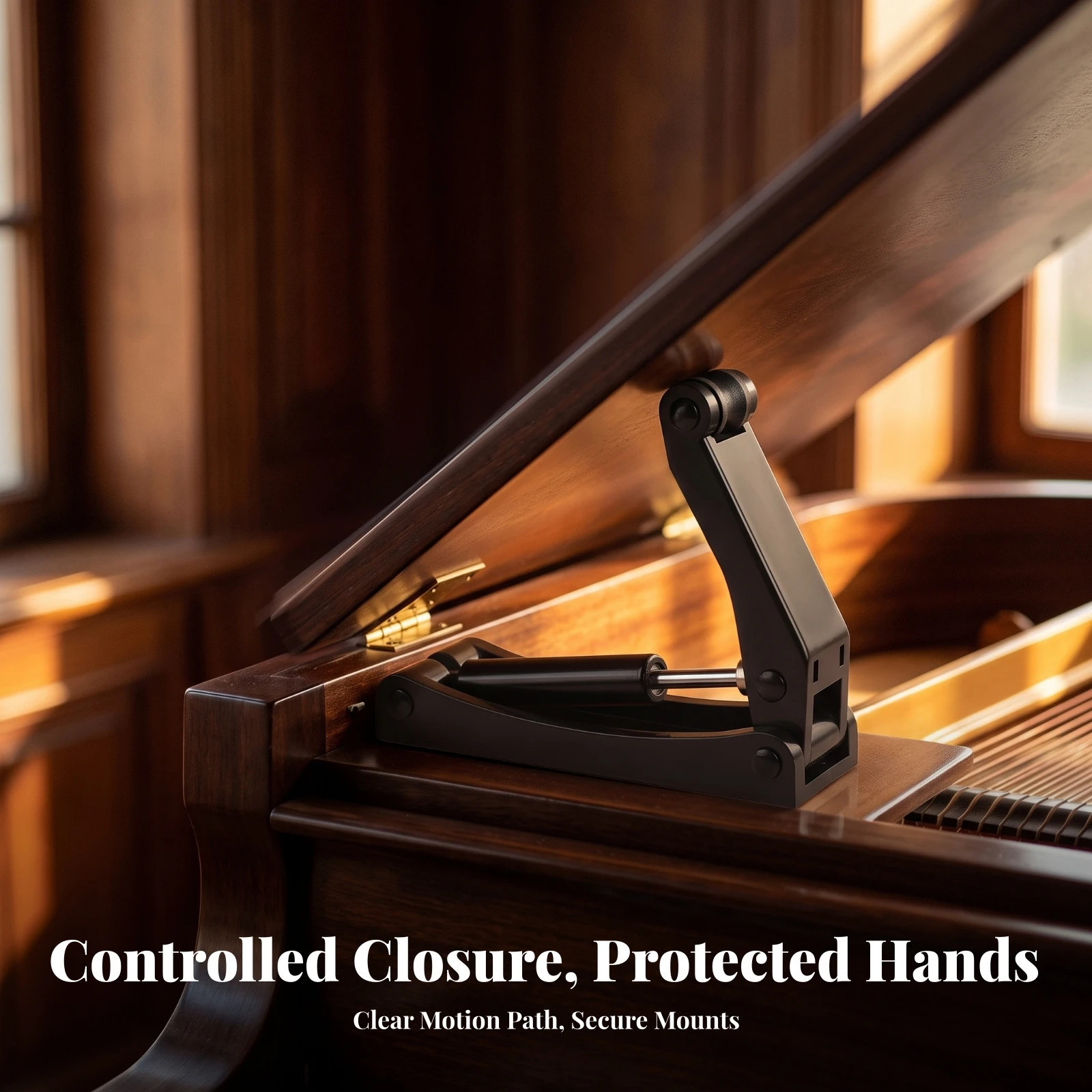 Piano Slow-Closing Accessory Metal Fallboard Decelerator Hydraulic Pressure Fallboard Decelerator Ultra-Thin for Technicians