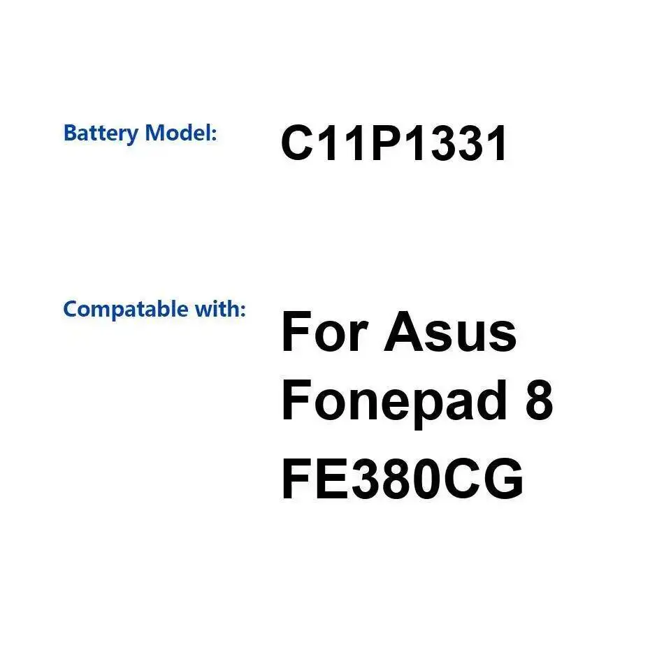 

3948Mah Environmentally Friendly C11P1331 For Asus Fonepad 8 FE380CG Tablet Battery