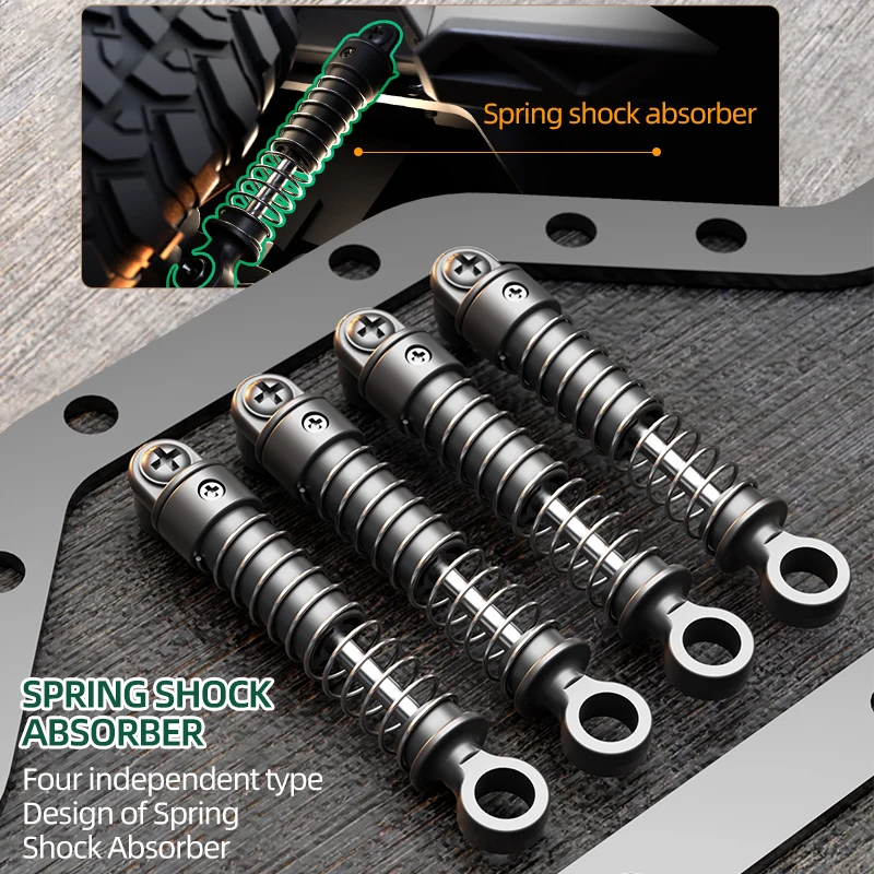 1:16 Schaal Rc Auto R1611 4x4 Off-Road Volledige Functie Rc Crawler Legering Constructie Met Realistische Led Koplampen En Daklicht