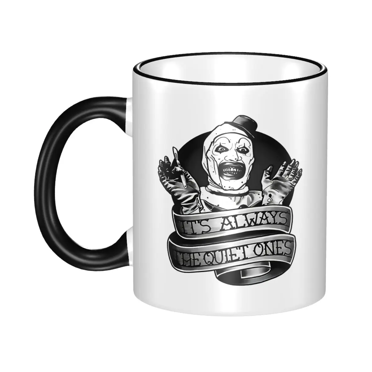

Horror Movie Terrifier 3 Gift Mug for Woman Man Cute Christmas Slasher Film Art Tea Cup Christmas Present for Office