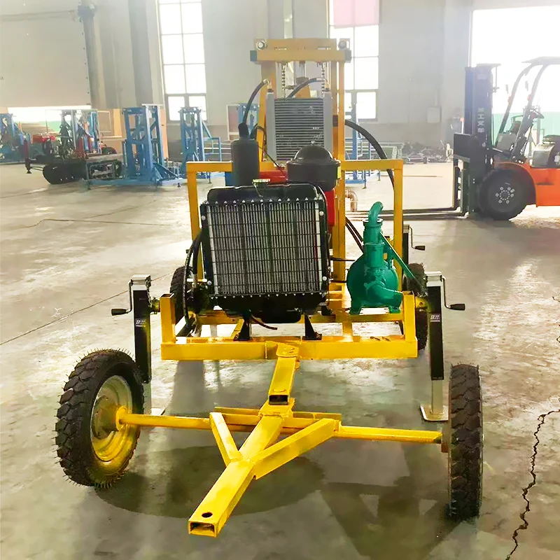 جهاز حفر آبار المياه المثبت على عمق 200 متر، آلة بئر الثقيلة، محرك مضخة تروس للصناعة الزراعية #6