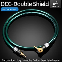 HiFi 3.5 AUX Cable 7N OCC  Silver-plated Nerves 3.5mm Stereo Male to Male Audio Cable for Mobile Phone Amplifier Laptop