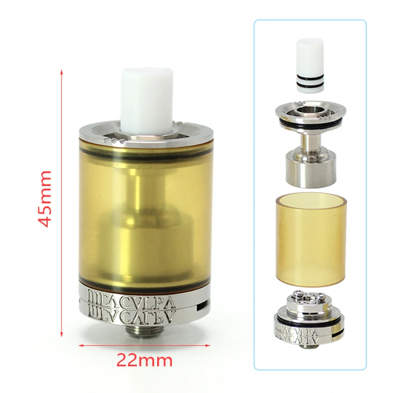 Sxk Mea Culpa Style MTL RTA Holy Atty style خزان قابل لإعادة البناء رذاذ Vape 3.5 مللي 22 مللي متر rta vs sxk Patibulum Unleashed rta