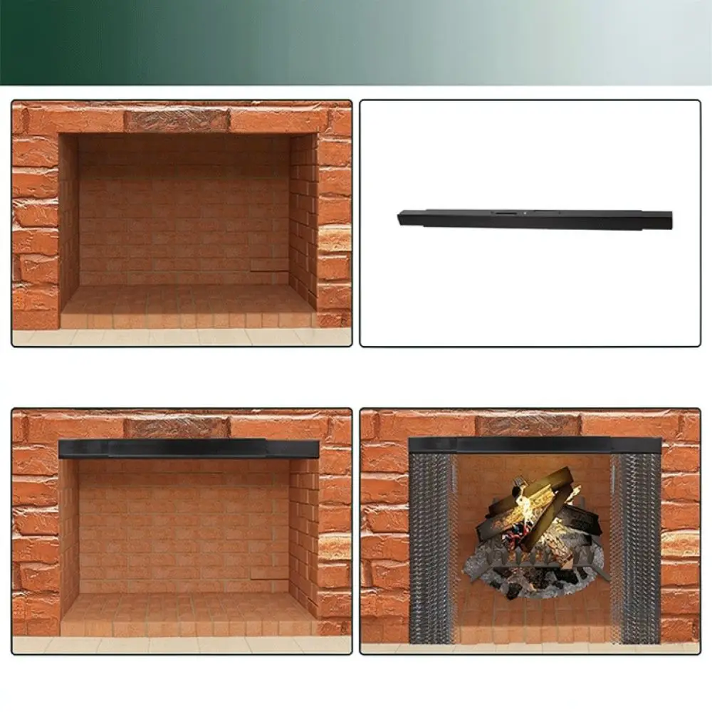 Fireplace Mesh Drapery Rod Kit Adjustable Carbon Steel Spark Support Practical Hearth Hanging Accessories