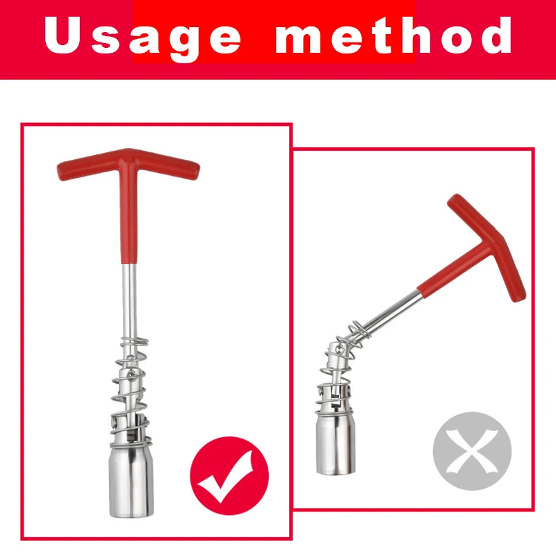 16mm/21mm Spark Plug Removal Tool Wrench 360 Degree Rotation Spark Plug Removal Socket Wrench Auto Repair Tool T-Handle