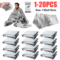1-10PCS Emergency Thermal Blanket Outdoor Survival Blanket Folding Waterproof Windproof Rescue Blanket First Aid Camping Mat Pad