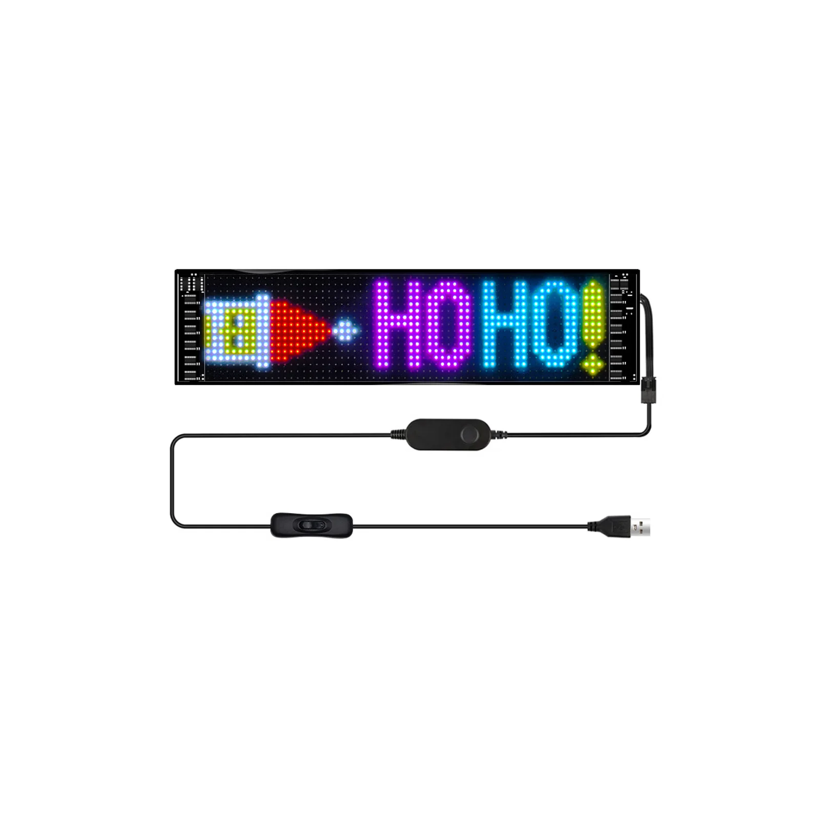 P4 16X32 LED Panel Flexible RGB Display Screen USB Bluetooth Waterproof Soft Board Window Signs for Outdoor Shop Car Advertising