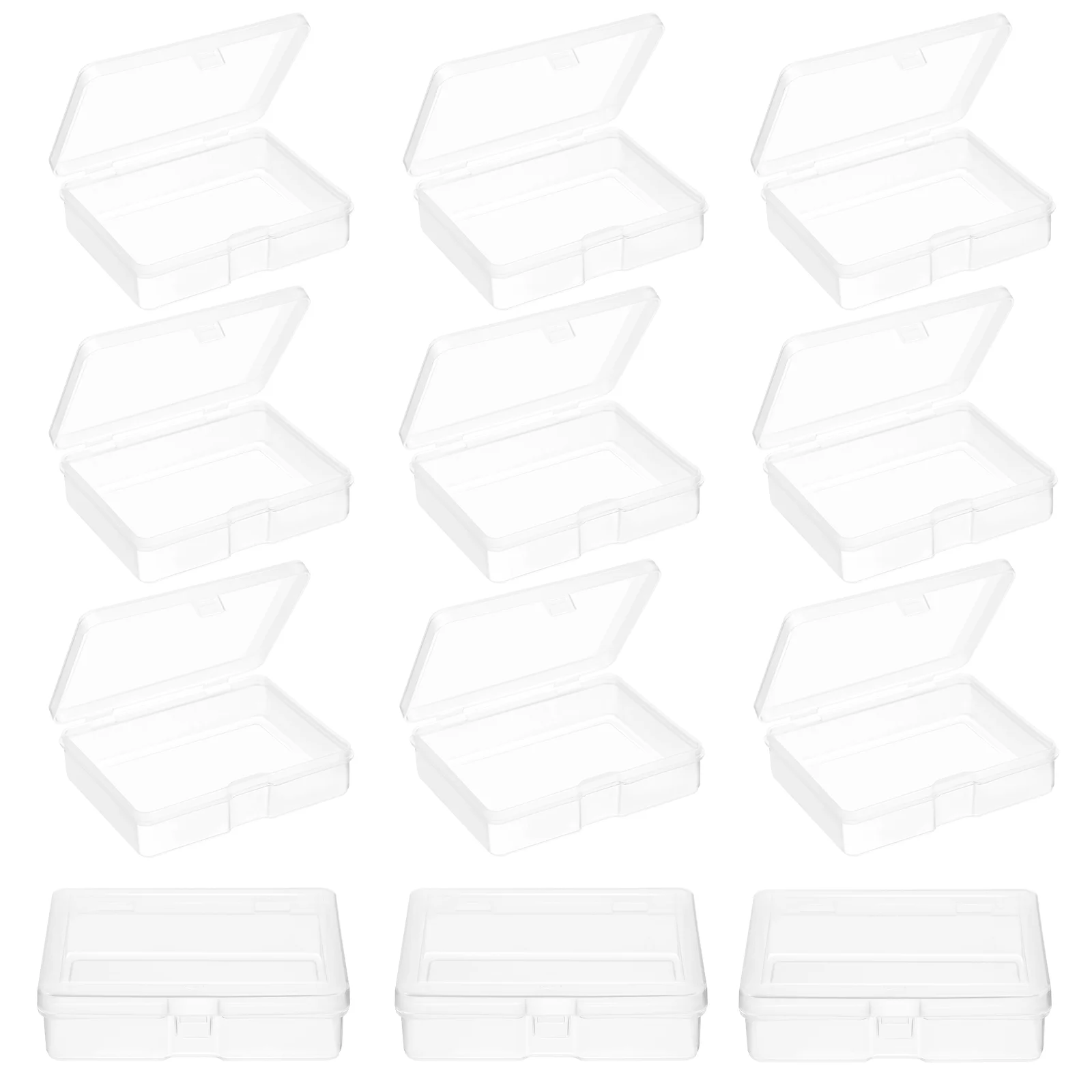 

24 Pcs Box Storage Bins Clear Plastic Cases Sterling Silver Bead Container Pp Containers Boxes Small Mini