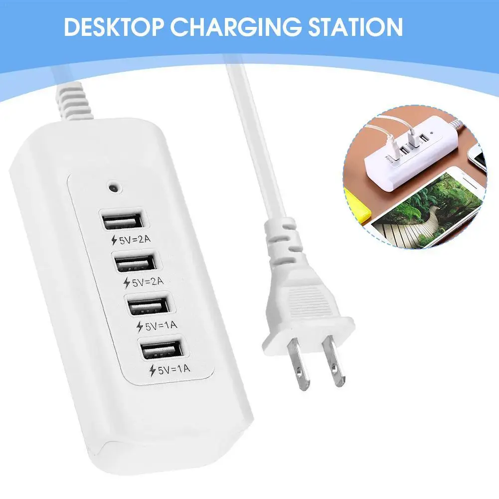

4 USB Fast Charging 4 Ports Plug Power Strip Charger Extension Station Electrical Adaptors USB Charging Socket Sockets Plug