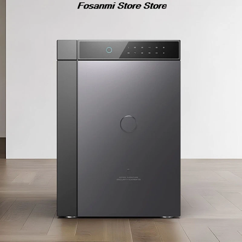 2025 صندوق الأمان الذكي 60 سنتيمتر خزانة الأمن بصمة قفل بكلمة مرور كامل شاشة تعمل باللمس مكافحة سرقة الصلب للمنزل مكتب السرير