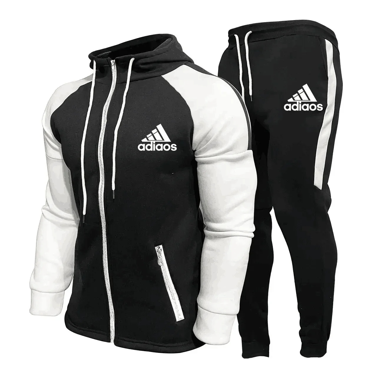 

Men's sports cap set, compared with zipper cardigan, fashionable sports pants, two-piece set, 2025 autumn/winter men's set