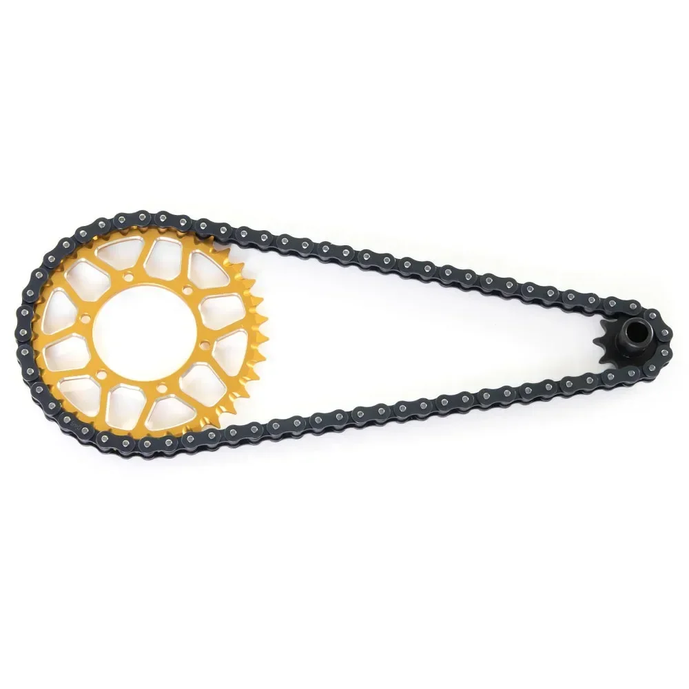 Aço Sprocket Chain Set, 10T engrenagem dianteira, 36T engrenagem traseira, 70 seções, Ajuste para LOSI 1/4, Promoto-MX Motocicleta, RC Upgrade Acessórios