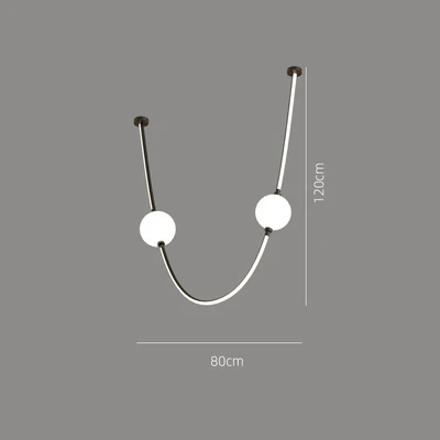 Postmoderne glazen bol kroonluchters, Scandinavische led-bochtenlamp, dimbare traplamp voor woonkamer, villa, design hanglamp.