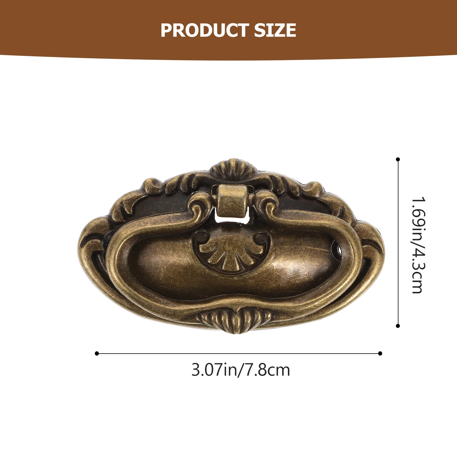 5 set Painting Box Wooden Case Handles Metal Drawer Knobs For Cabinet Cupboard Door Rust-Proof Durable Replacement Handle