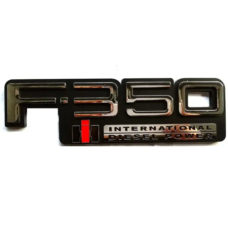 ABS Plastic F-350 International F350 Power Stroke Turbo Diesel Car Sticker Emblem Badge Embleme Emblema
