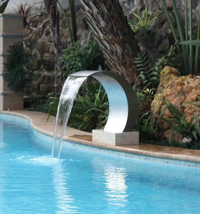 Artificial indoor decorative swimming pool water blade fountain water fall water curtain