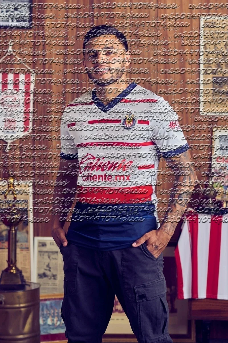 Camiseta de Fútbol de Visitante del Chivas Guadalajara para Hombre, Adecuada para Uso Diario y Entrenamiento, Talla Grande, Informal, de Secado Rápido
