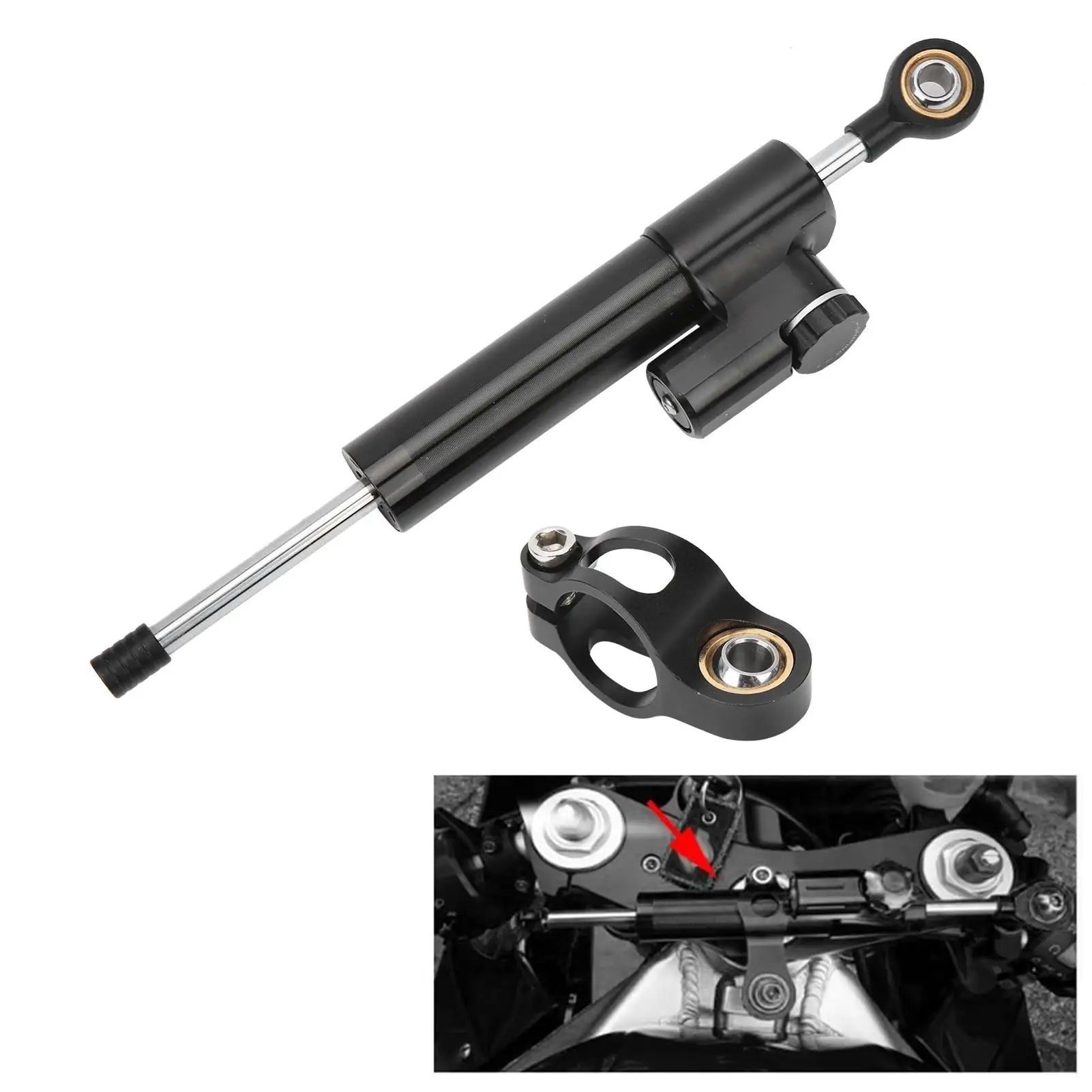 Motorcycle Steering Damper Stabilizer Control Universal Accessory for motorbike