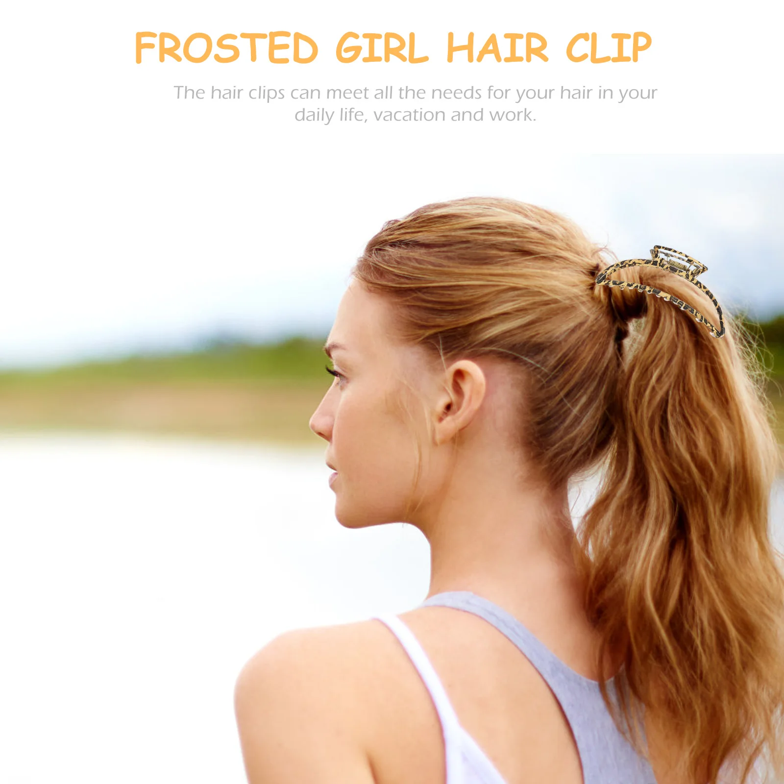 

2Pcs Metal Print Claw Clips Anti slip Durable Hair Accessories for Exquisite Hair Decor Daily Travel Party Office Use