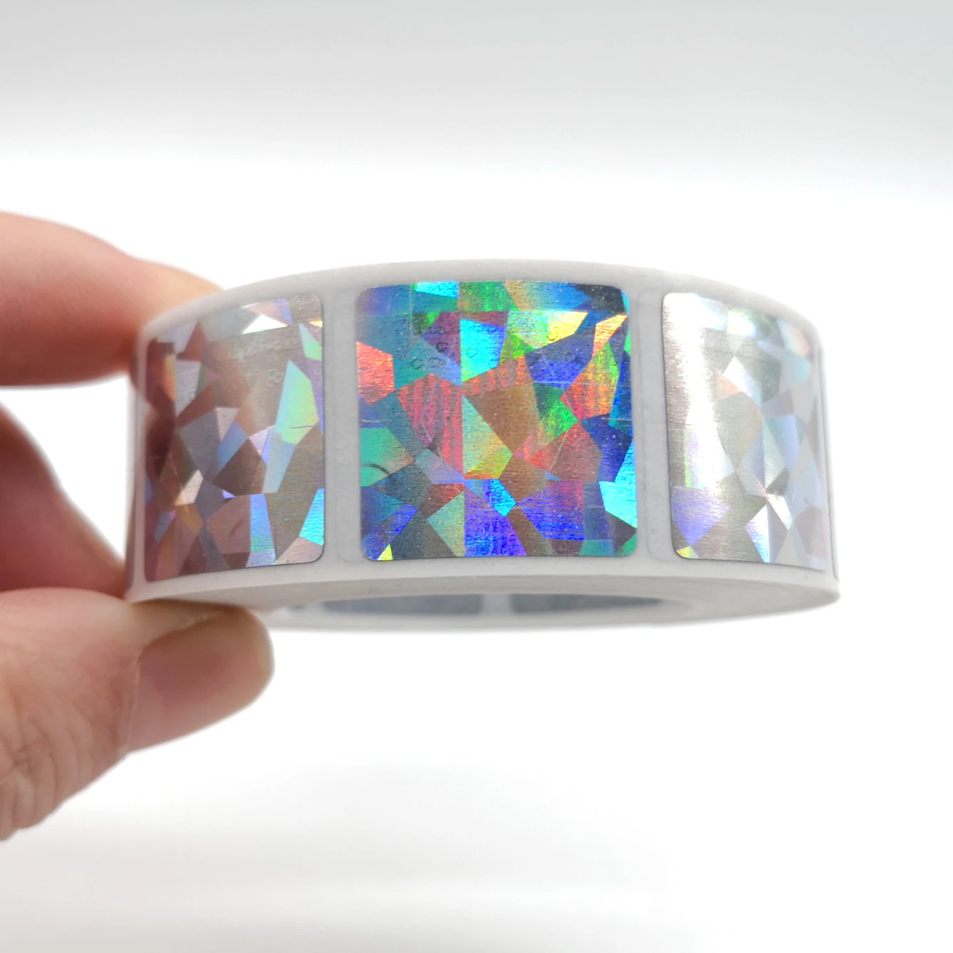 500Pcs Scratch Off Stickers 20*20mm Square Diamond Laser Color Metallic Hologram Game Scratch Sticker Wedding Card