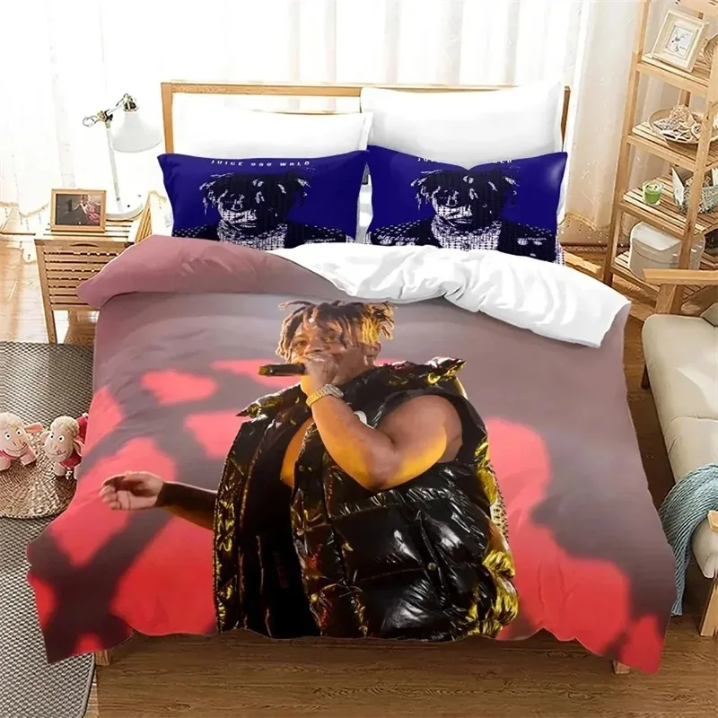 New Juice Wrld Bedding Set For Bedroom Soft Modern Bedspreads Comefortable Kids Duvet Cover Quilt Cover And Pillowcase