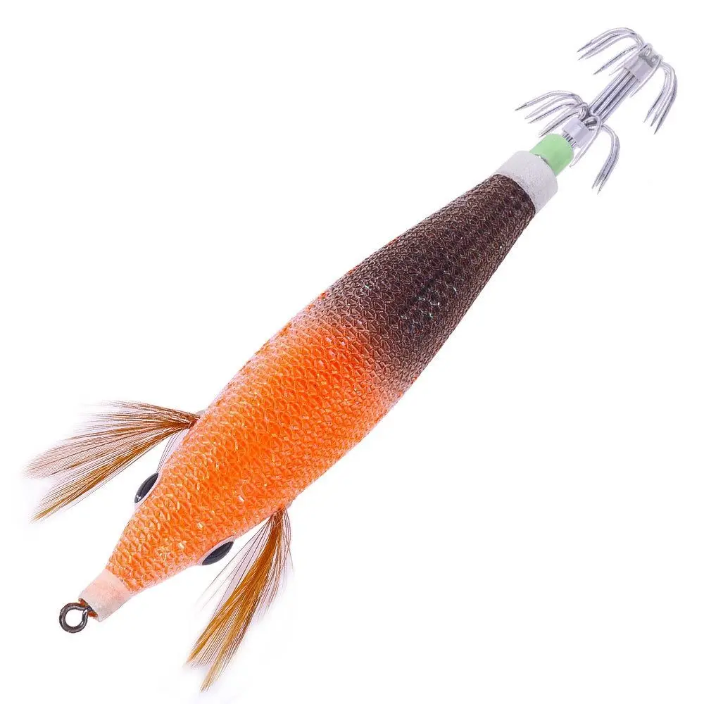 Long Distance Wood Shrimps Lures Artificial Luminous Luminous Squid Jig Simulation High Quality Octopus Lure Bass Fishing