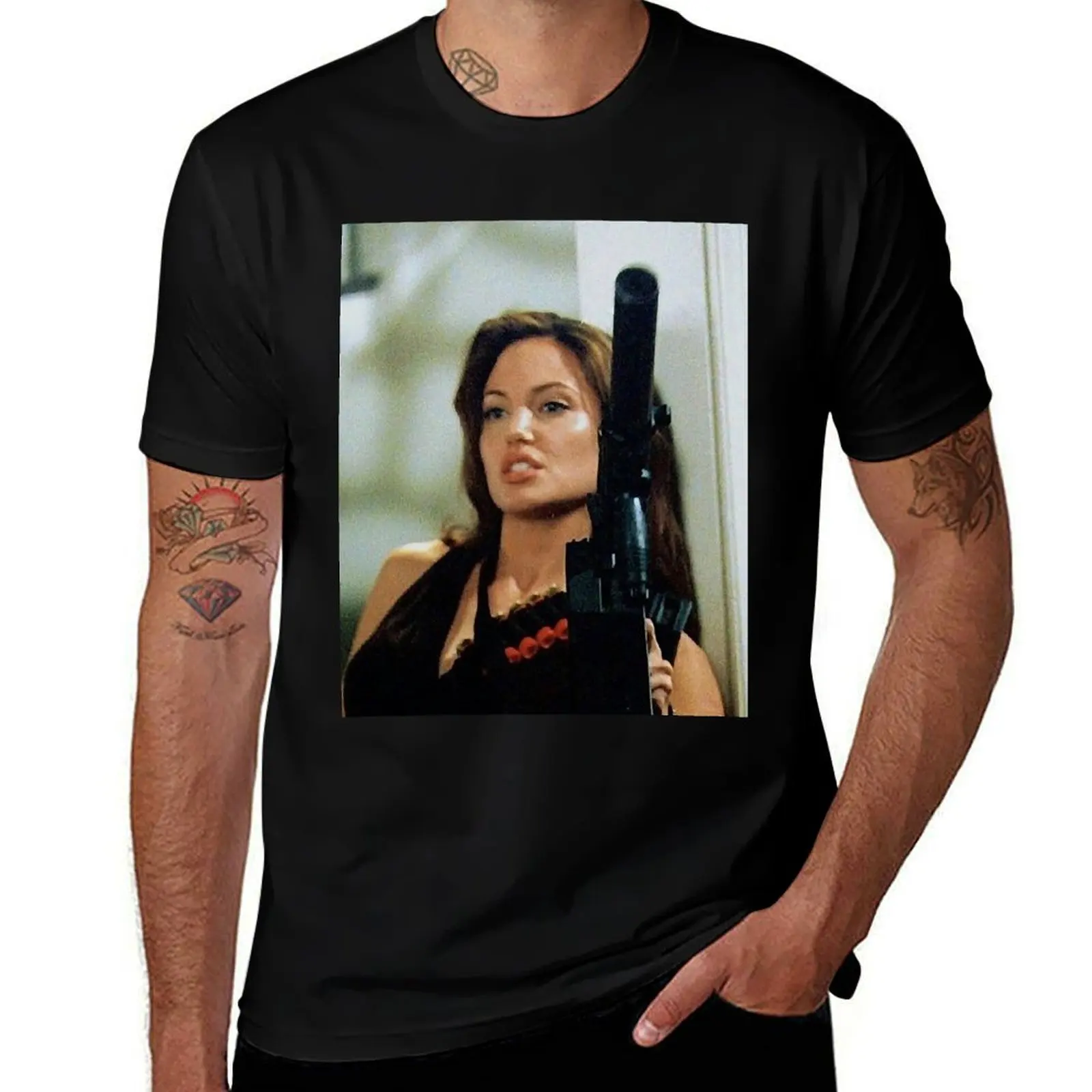 Who Else Wants To Enjoy Angelina Jolie Movie Gifts T-Shirt All Match Basic Short Sleeve Top