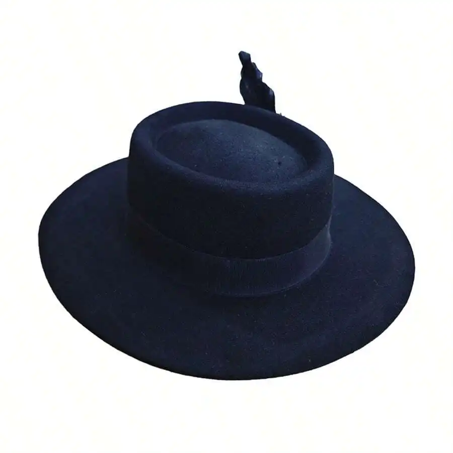 

Feather Decorated Wool Bowler Hat Vintage Fashion Fedora For Street Festival Party