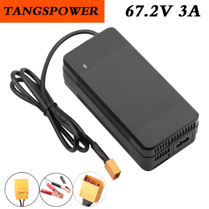 

67.2V 3A Li-ion Battery Charger For 60V 16Series Lithium Battery Pack Fast Chargering First choice for chargers