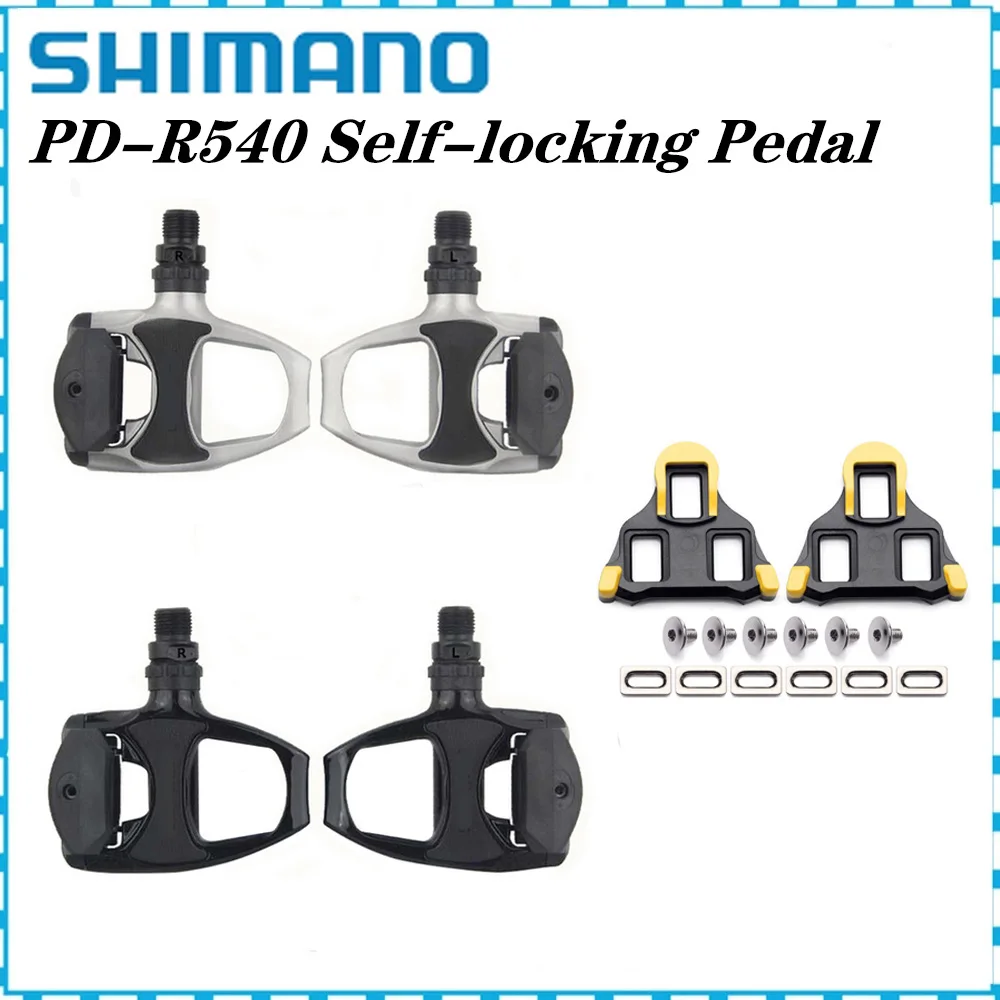 

Педаль SHIMANO SPD-SL, оригинальные педали PD-R540, самоблокирующаяся дорожная педаль R540, педали для шоссейного велосипеда с шипами SH11, велосипедная фиксирующая педаль