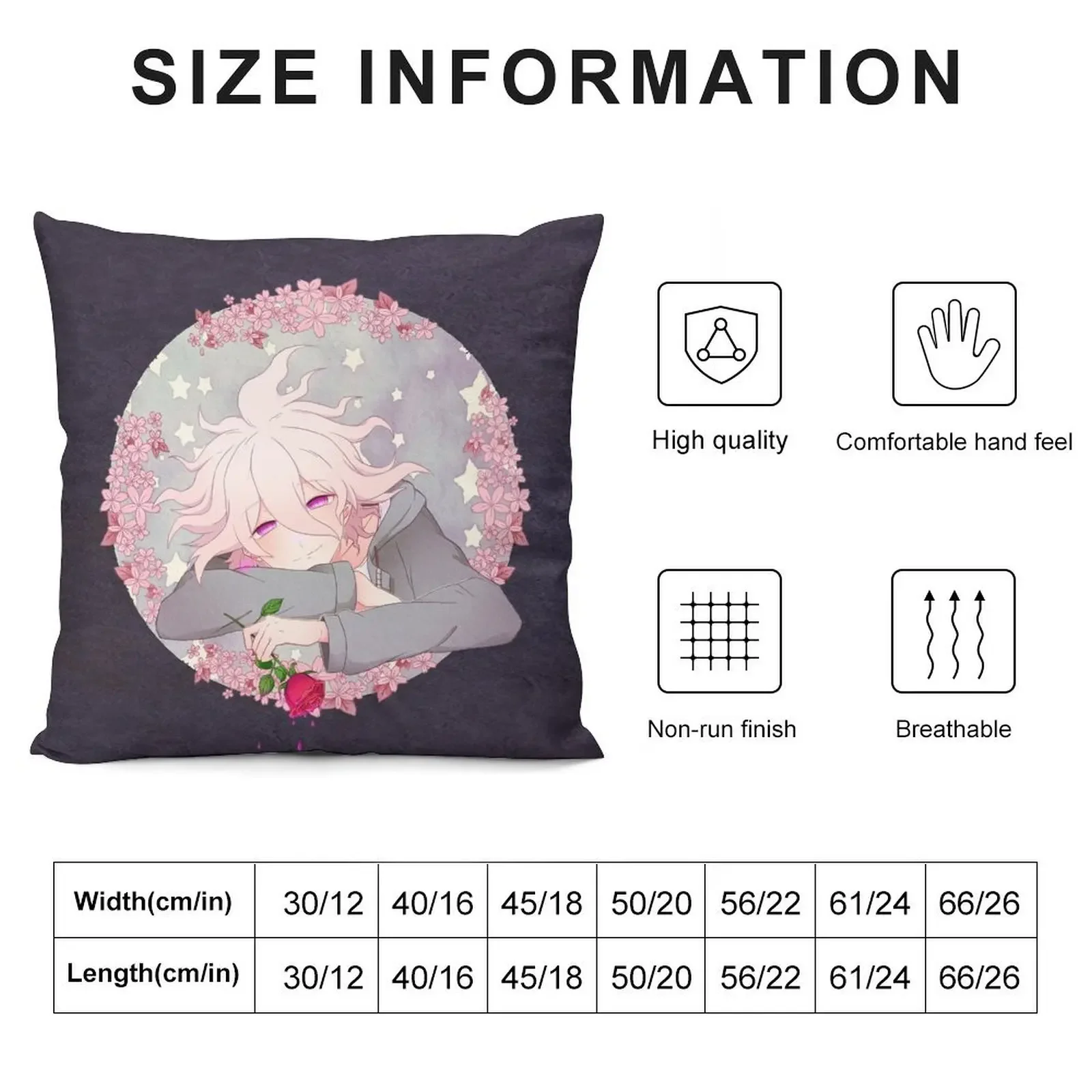 [Danganronpa 2] Komaeda Nagito Throw Pillow Couch Cushions Sitting Cushion Pillow Decor Ornamental Pillow